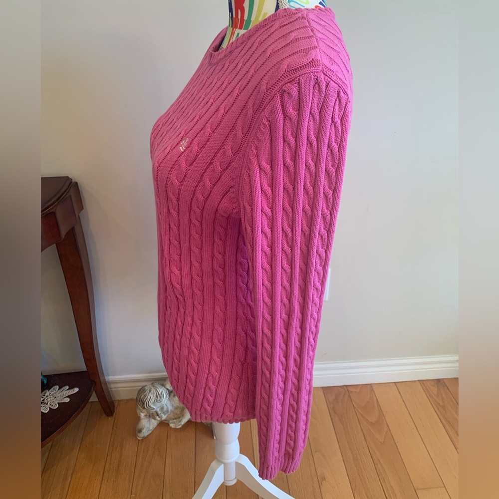Ralph Lauren Vibrant Pink Cable Knit Sweater - Picture 4 of 7